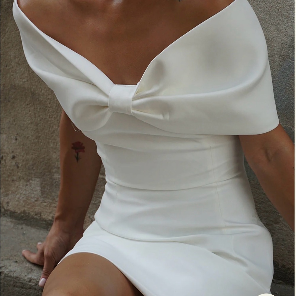 Meshki Strapless White Dress